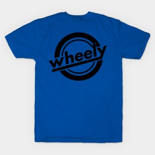 Wheely Logo Black, Front and Back T-Shirt